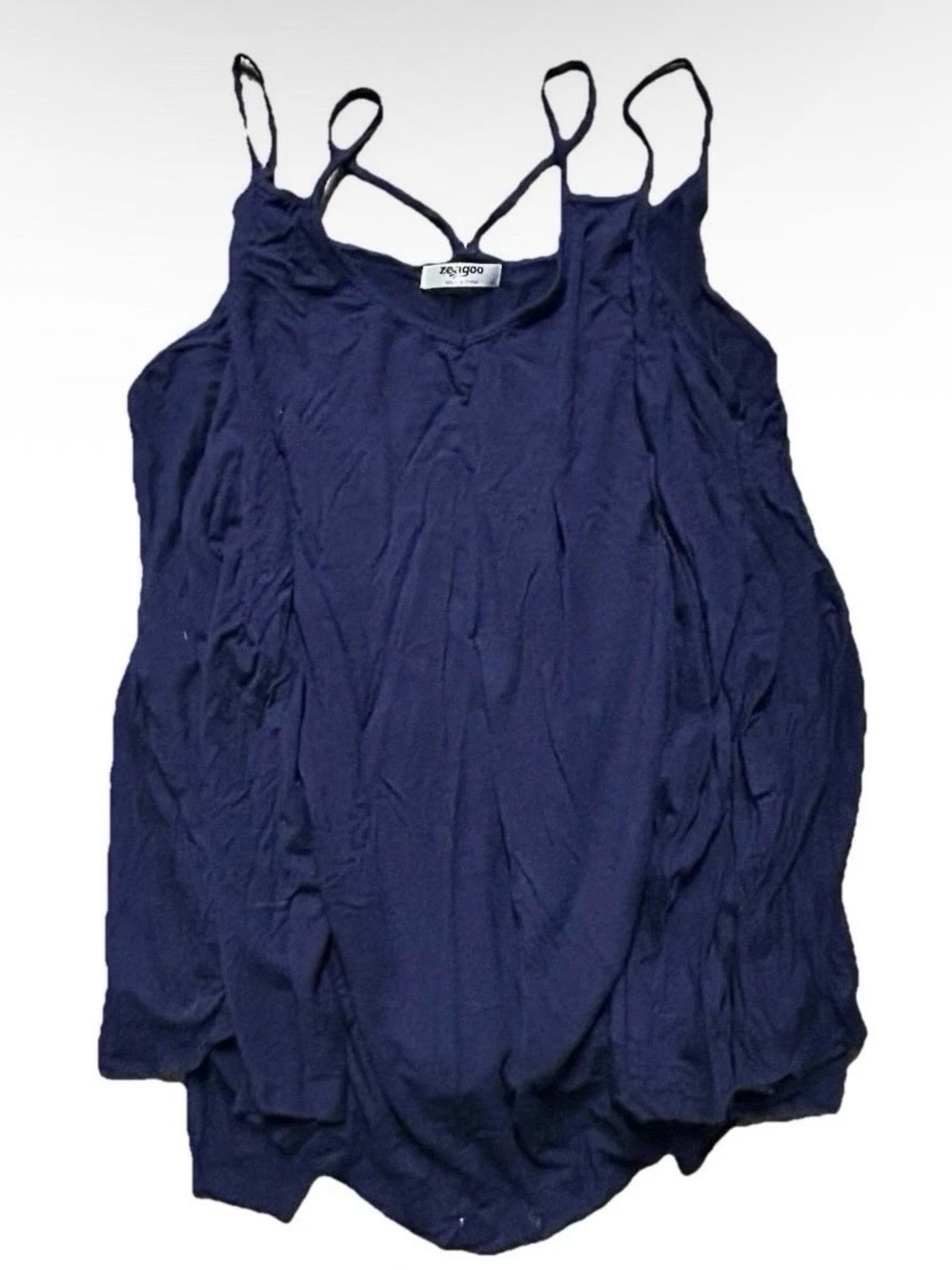 Women’s Zeagoo Navy Blue Strappy Tank Top Size XL Summer
